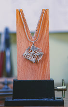 Load image into Gallery viewer, 'Blue Biddy' square pendant