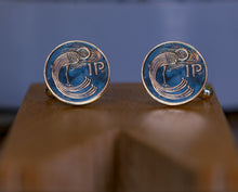 Load image into Gallery viewer, &#39;1p&#39; Coin cufflinks
