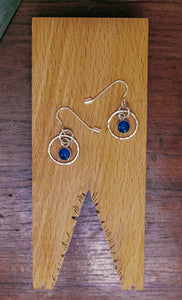 'Aye' Blue agate earrings